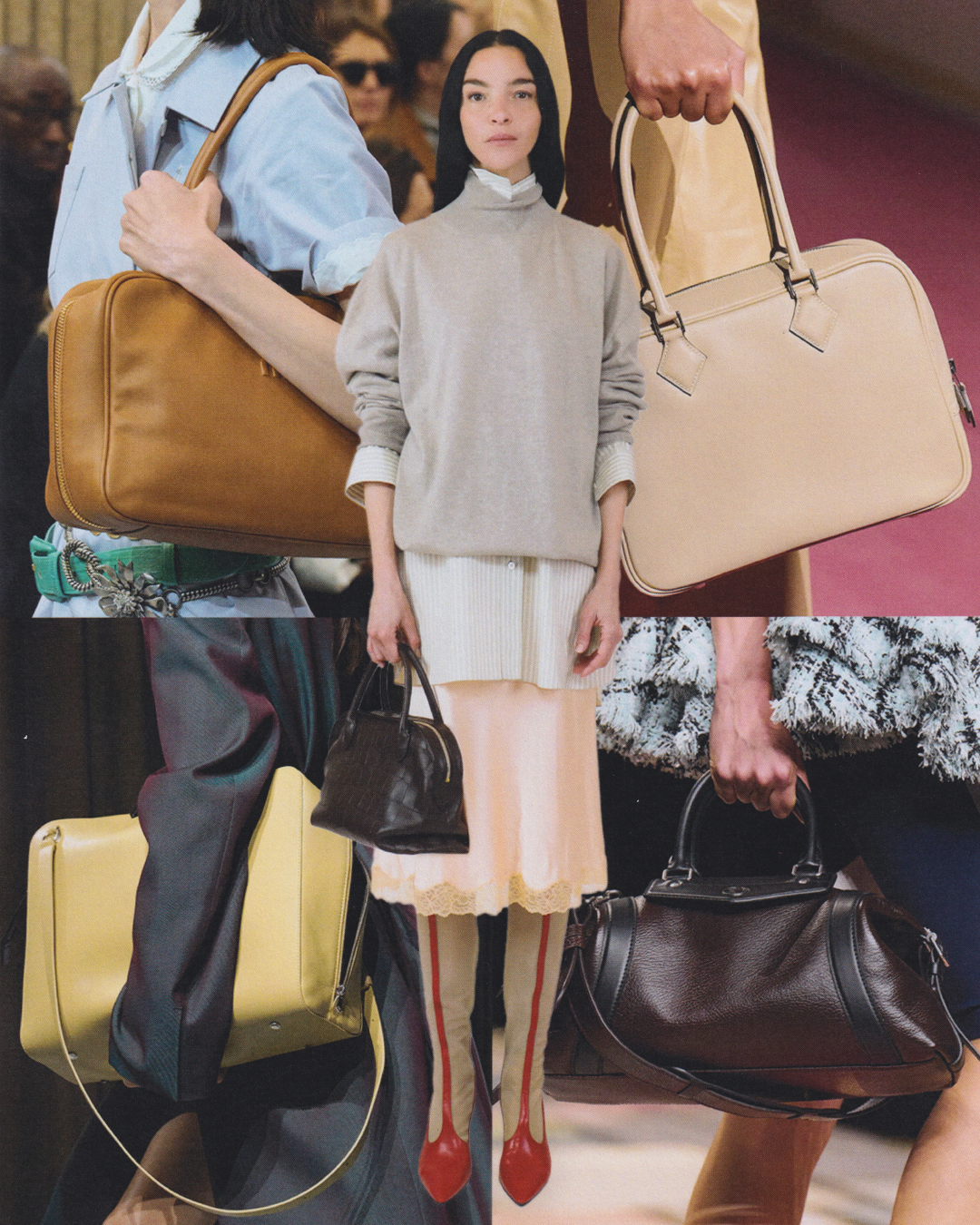 Images may contain Mariacarla Boscono Mariacarla Boscono Accessories Tote Tote Wallet Adults and Clothes