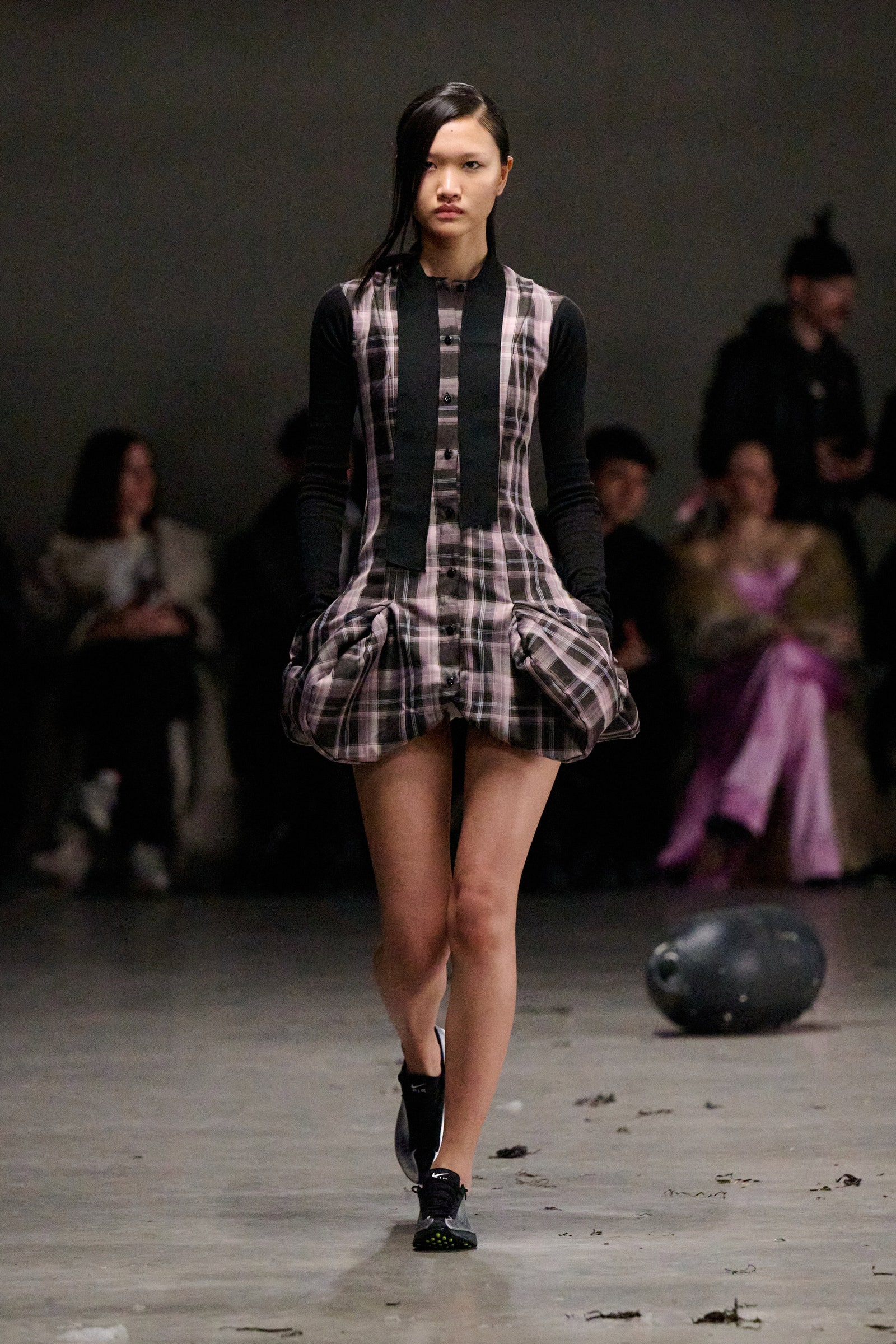 Image may contain Fashion Person Adult Clothing Footwear Shoe Hat and Coat