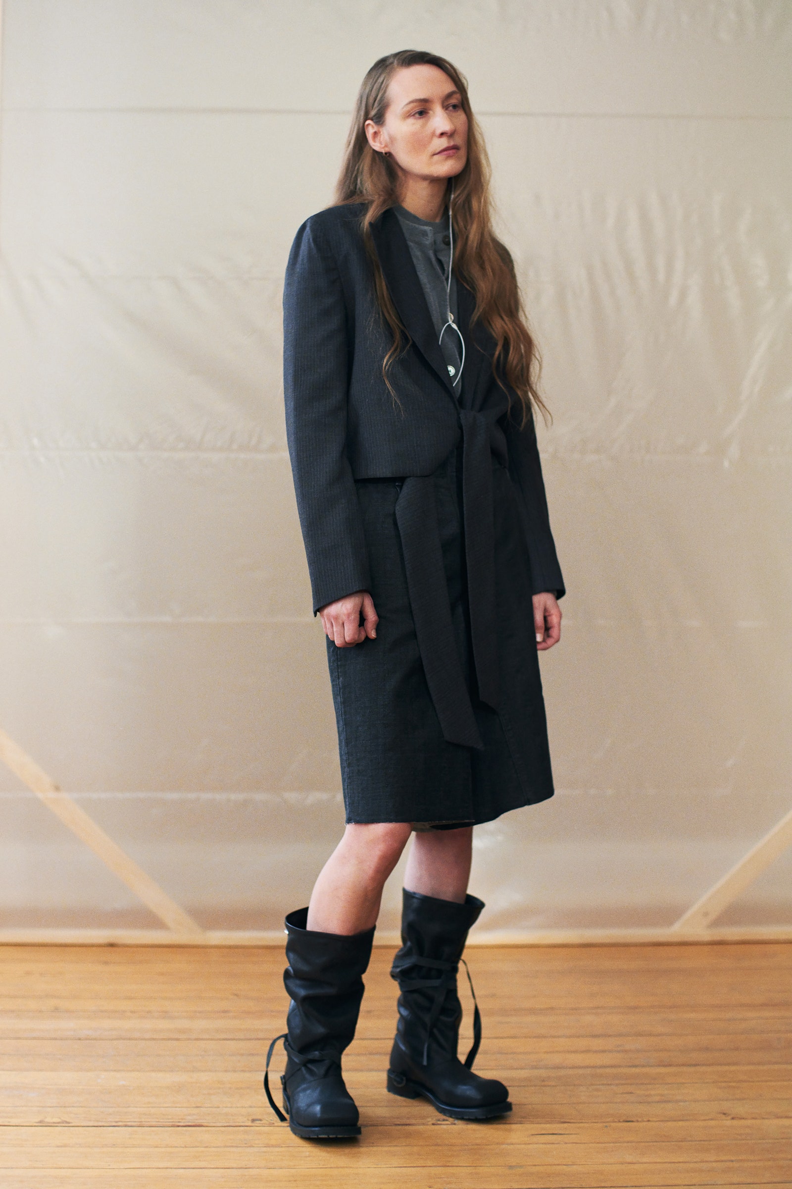 Image may contain Anita Lipnicka Clothing Footwear Shoe Coat Formal Wear Suit High Heel Person Teen and Blazer