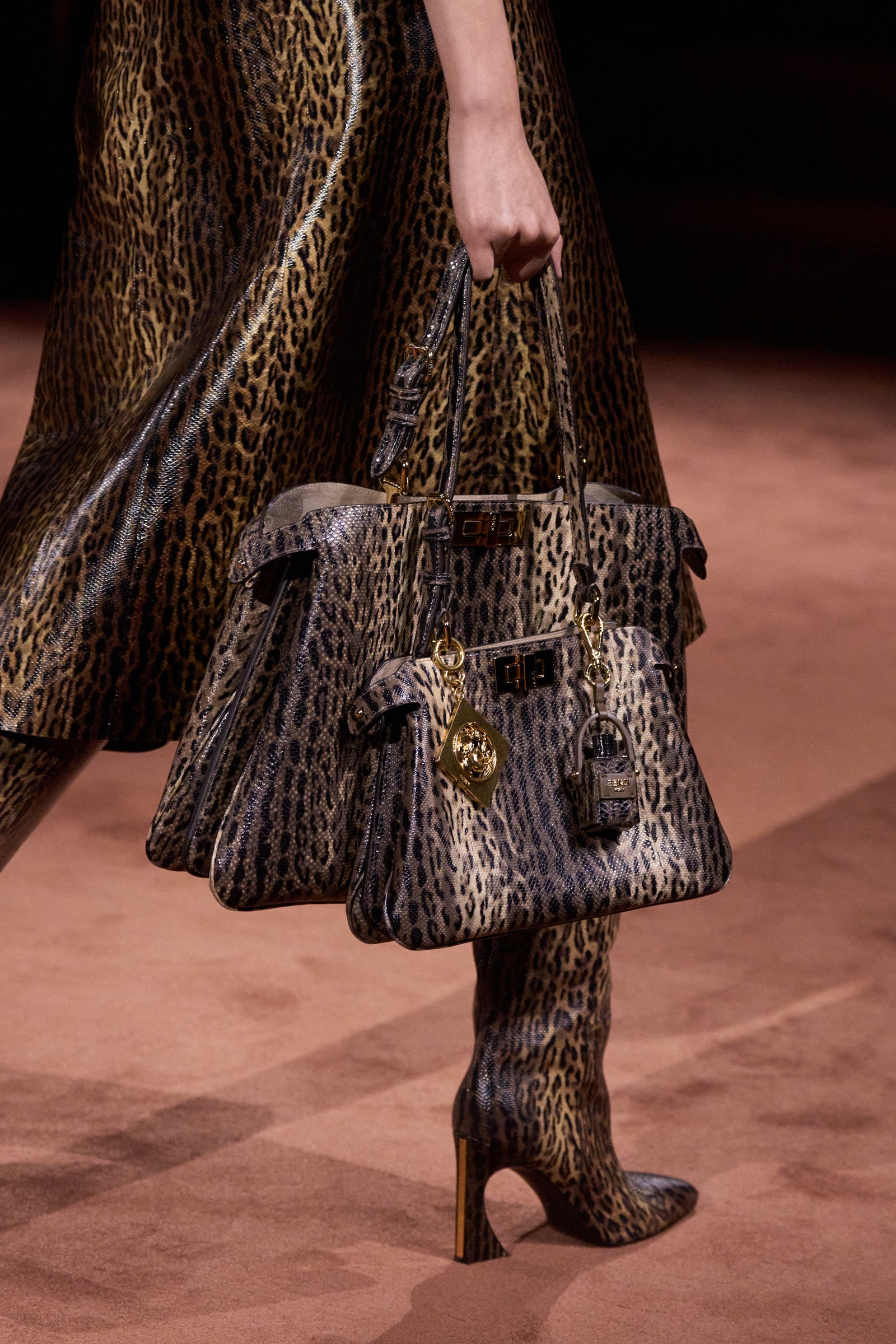 Image may contain Accessories Bag Handbag Purse Clothing Footwear Shoe High Heel Adult and Person
