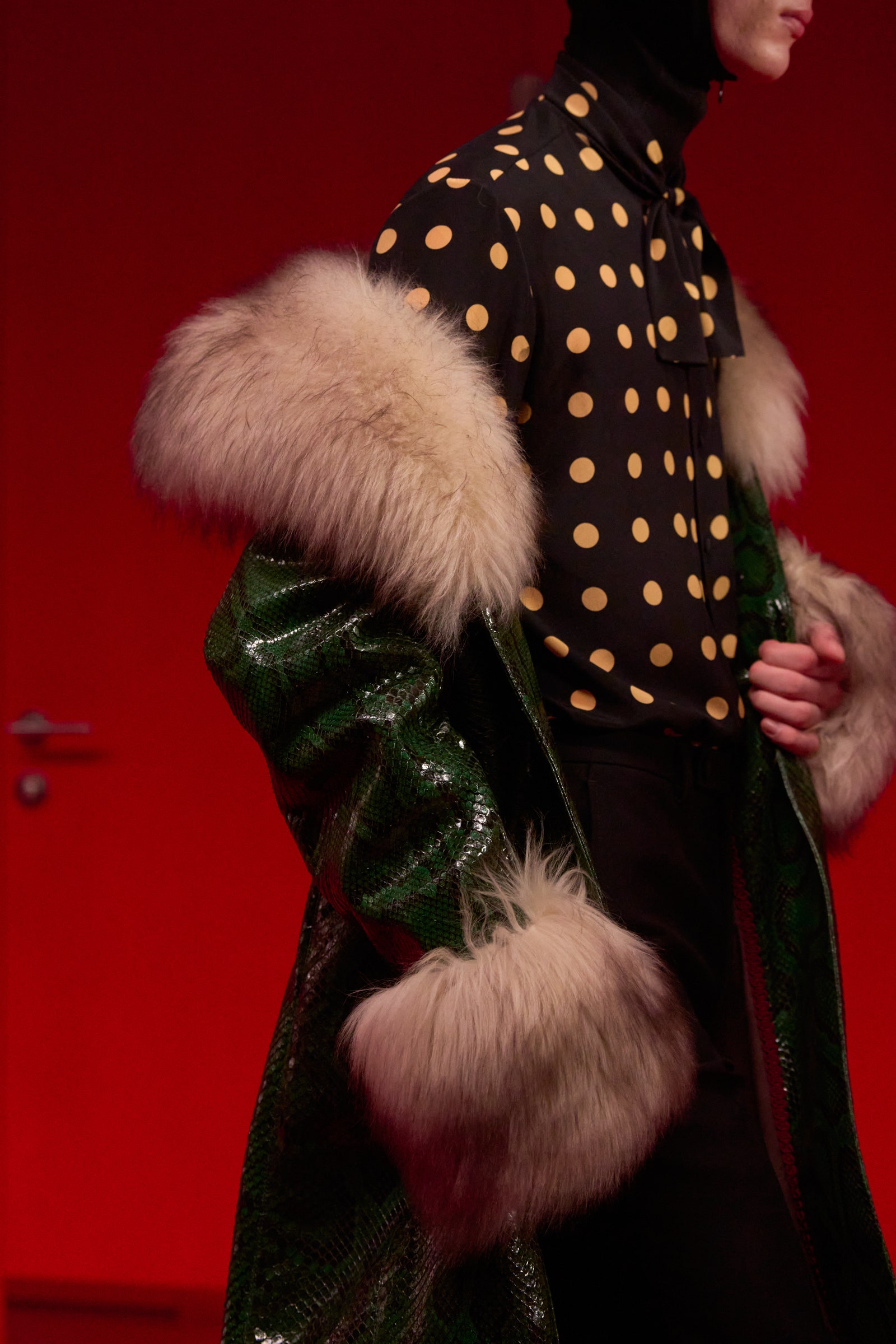 Image may contain Clothing Coat Adult Person Fashion and Fur
