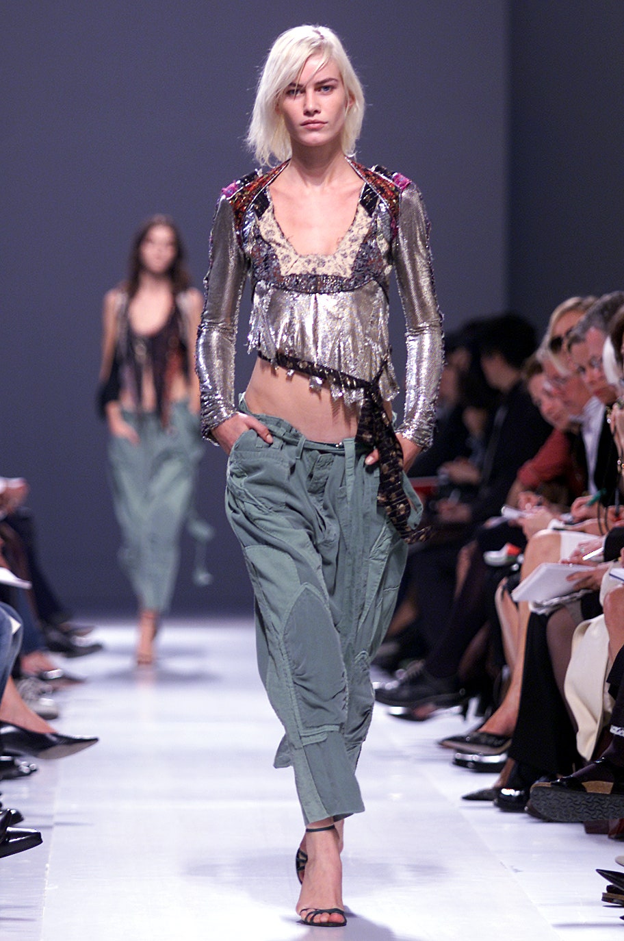 Images may contain human shoes, clothing, footwear, clothing and runways
