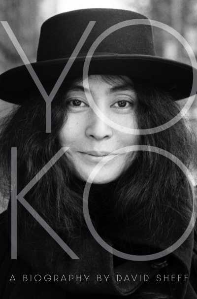 Biography Yoko cover, there is a photo of a Japanese woman looking at the camera and words "Yoko on the cover.