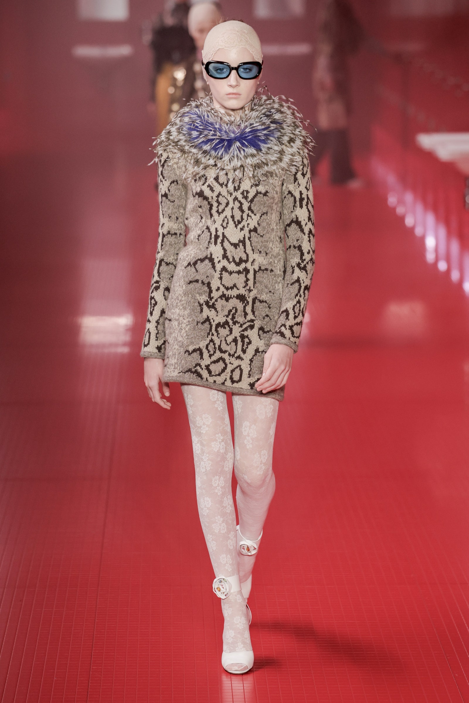 Images may contain Lottie Moss La Parka Adult Fashion Accessories Glasses Shoes and Heels