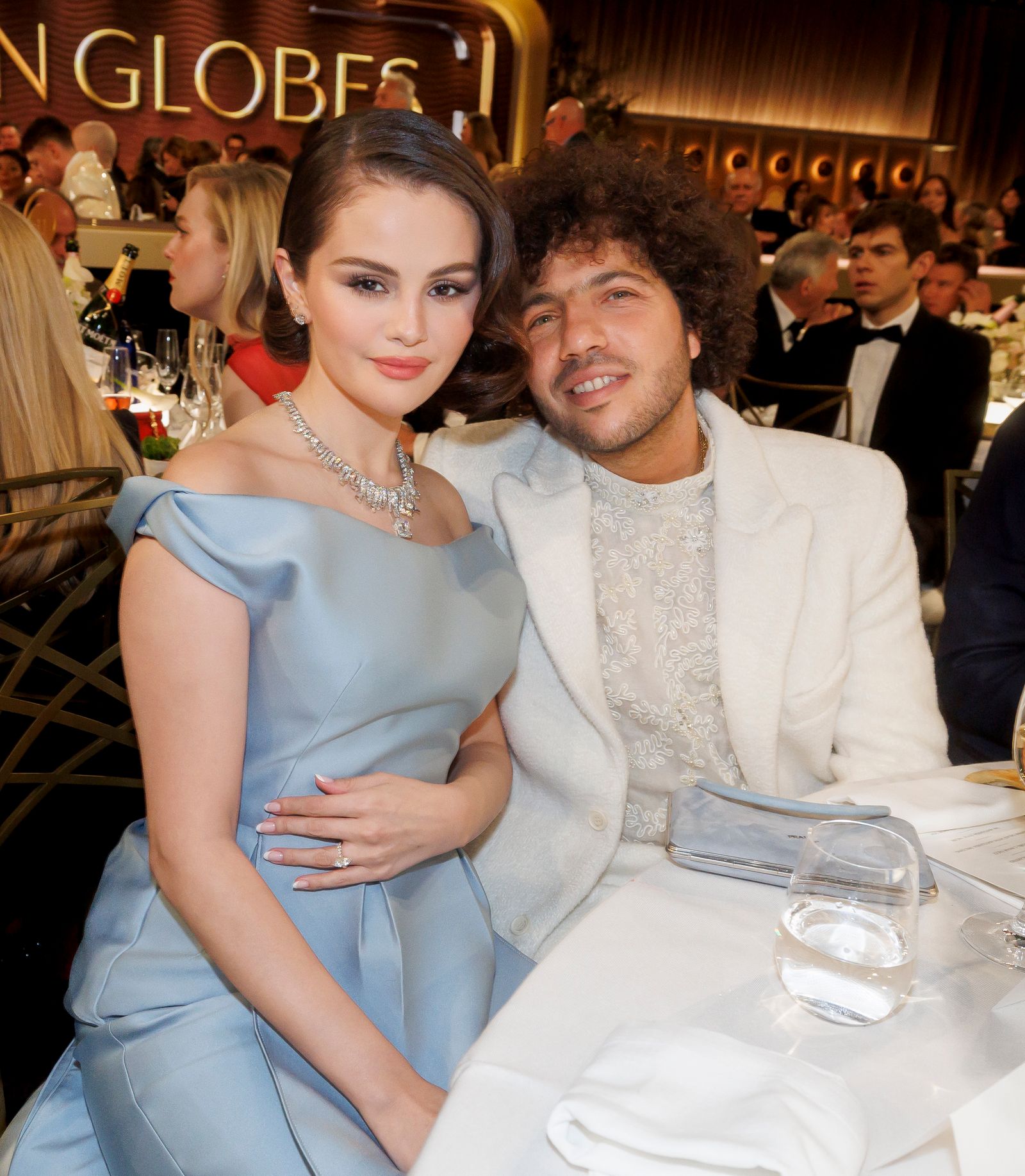 Images may contain Selena Gomez Benny Blanco Dakota fan James Regron Renny Harlin clothing and accessories