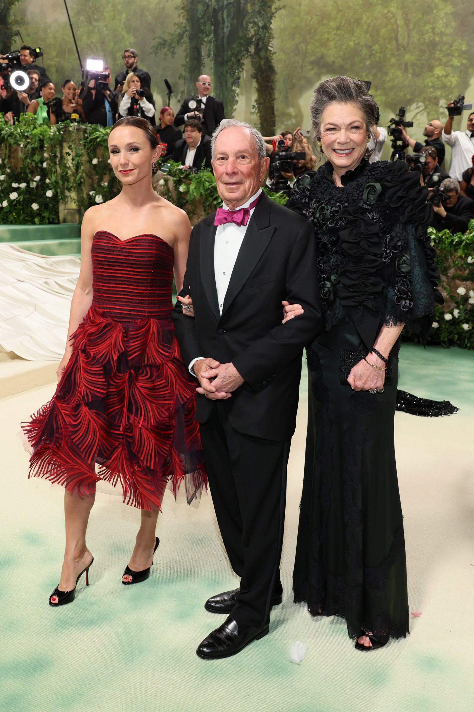 Images may contain Michael Bloomberg Georgina Bloomberg Blazer jacket formally wearing suit and dress