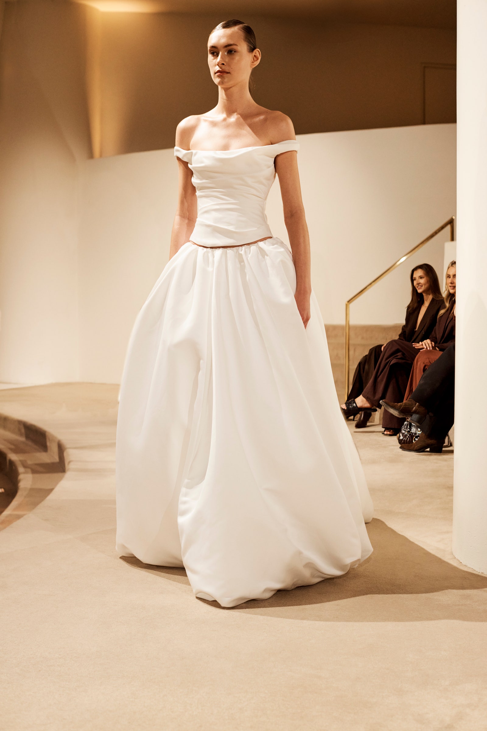 Images may contain clothing stylish formal wear dress wedding dress adult footwear and heels