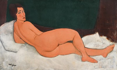 Amedeo Modigliani, Reclining Nude (on Her Left Side), 1917