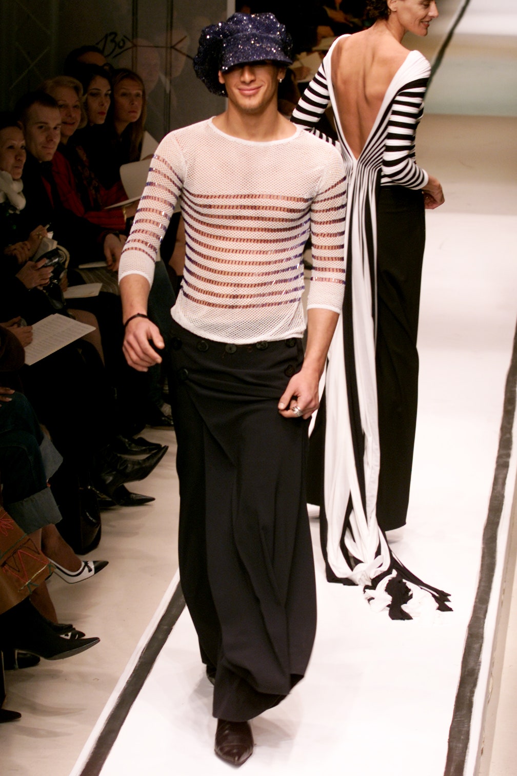 Images may contain clothing inès dela fressange fashion and helmet in person