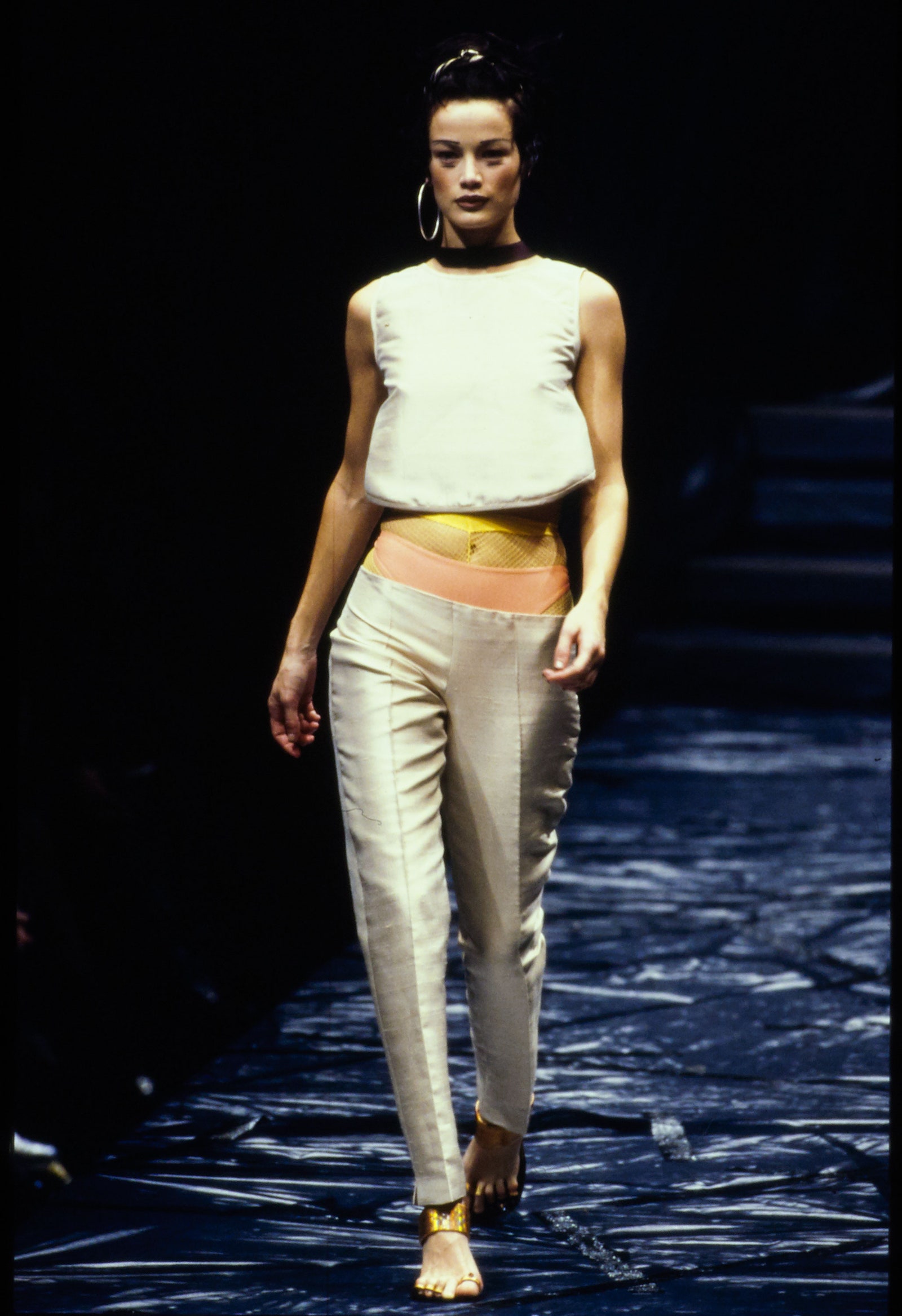 This image may contain people wearing clothing fashion runway Aliz lim and long sleeves