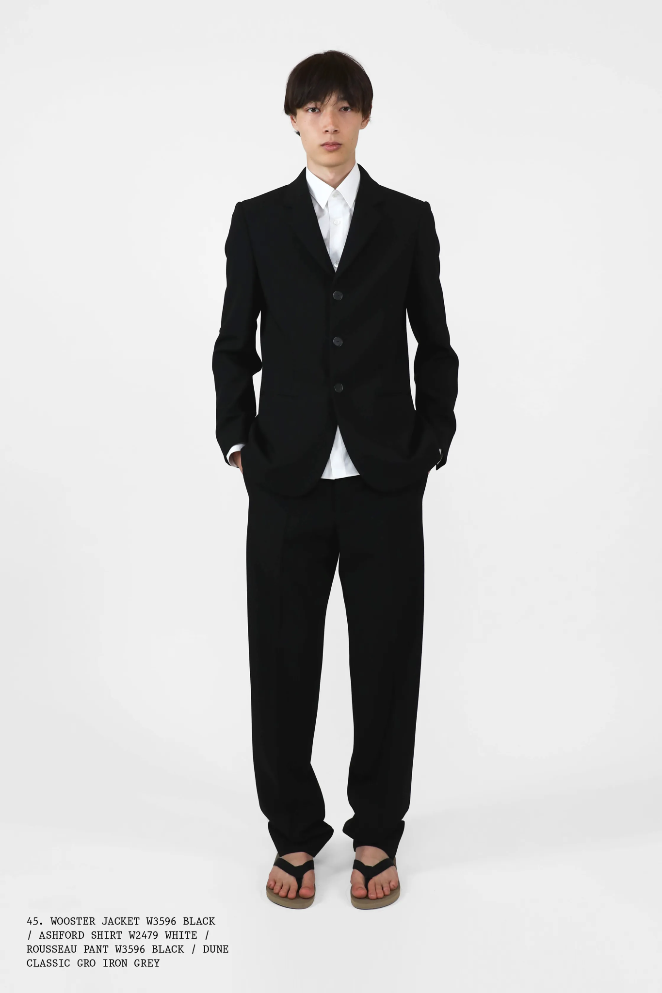 Images may contain Yousuke Itou outfit formally wearing suit tuxedo jackets adults and shoes