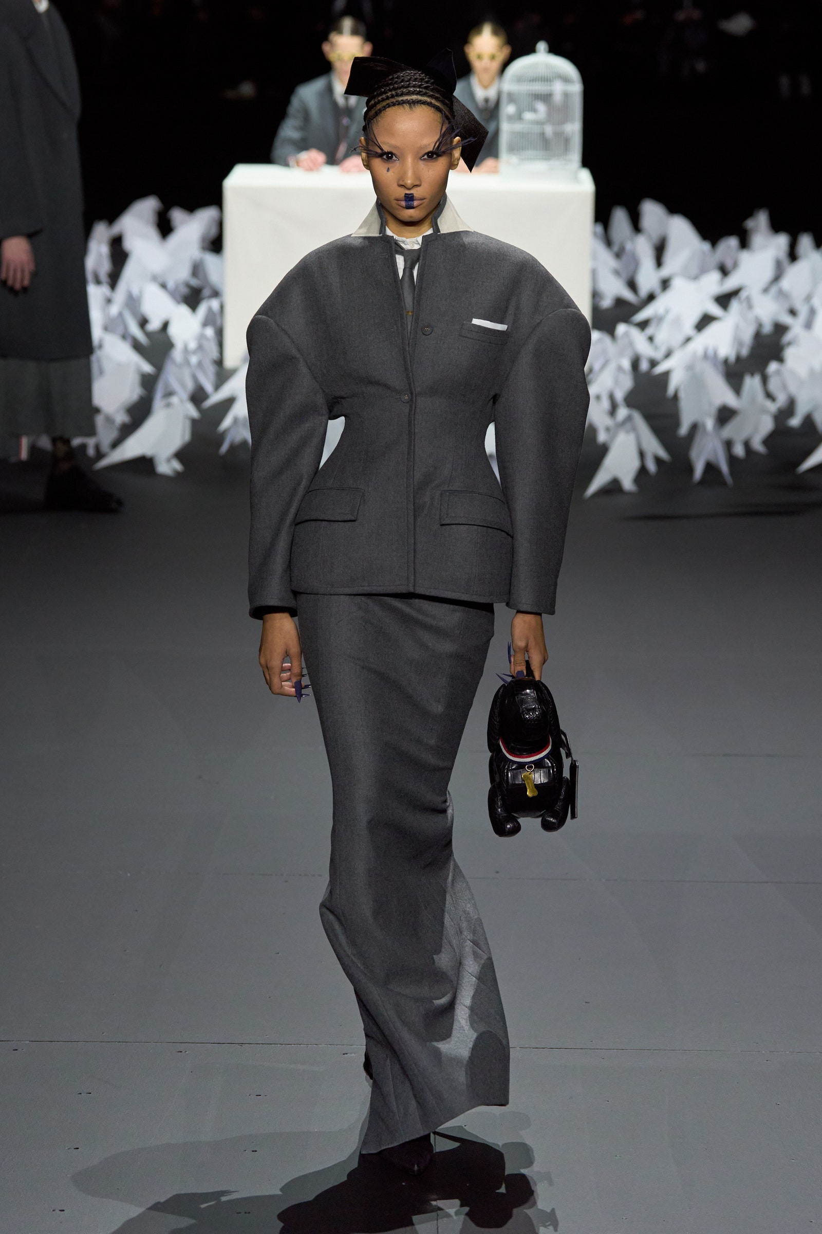 Images may contain clothing formal wear suits fashionable adult standing shoes shoes jackets and bags