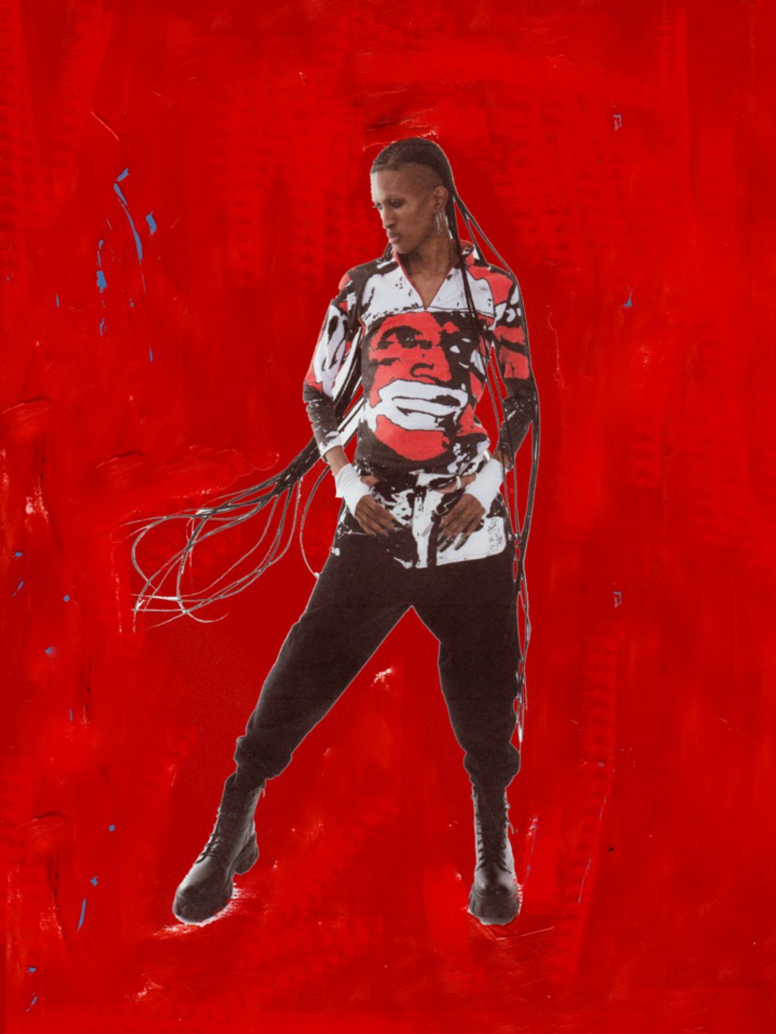 Images may contain Laurent Nkunda man's face photography portrait art painting costume gloves and performers
