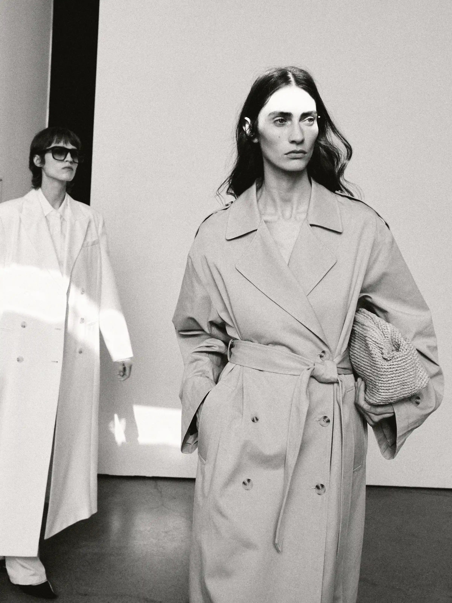 Images may contain ocean Deleeuw clothing coat adult coat face and head