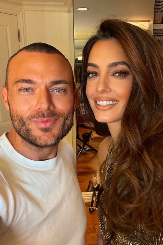 Images may contain Matt Borlenghi Amal Clooney Head Person face, happy adult smile taking photos and selfies