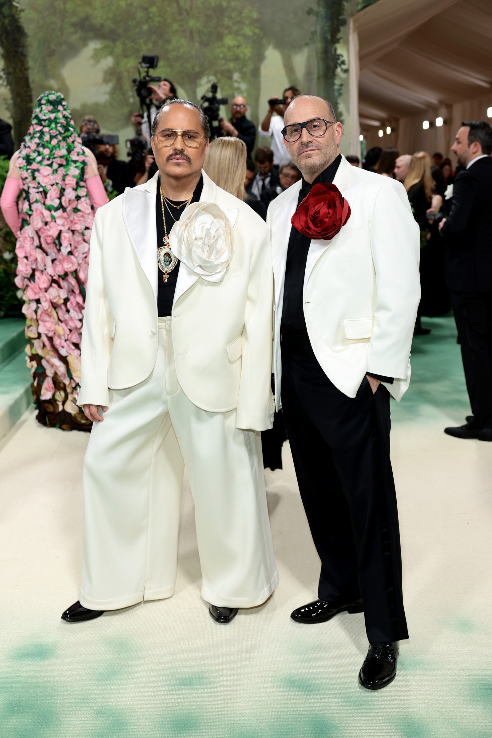 Images may contain Jon Wellner Rosetta Lenoire Ox Baker Glazer Blazer Officially Wearing Suit and Man
