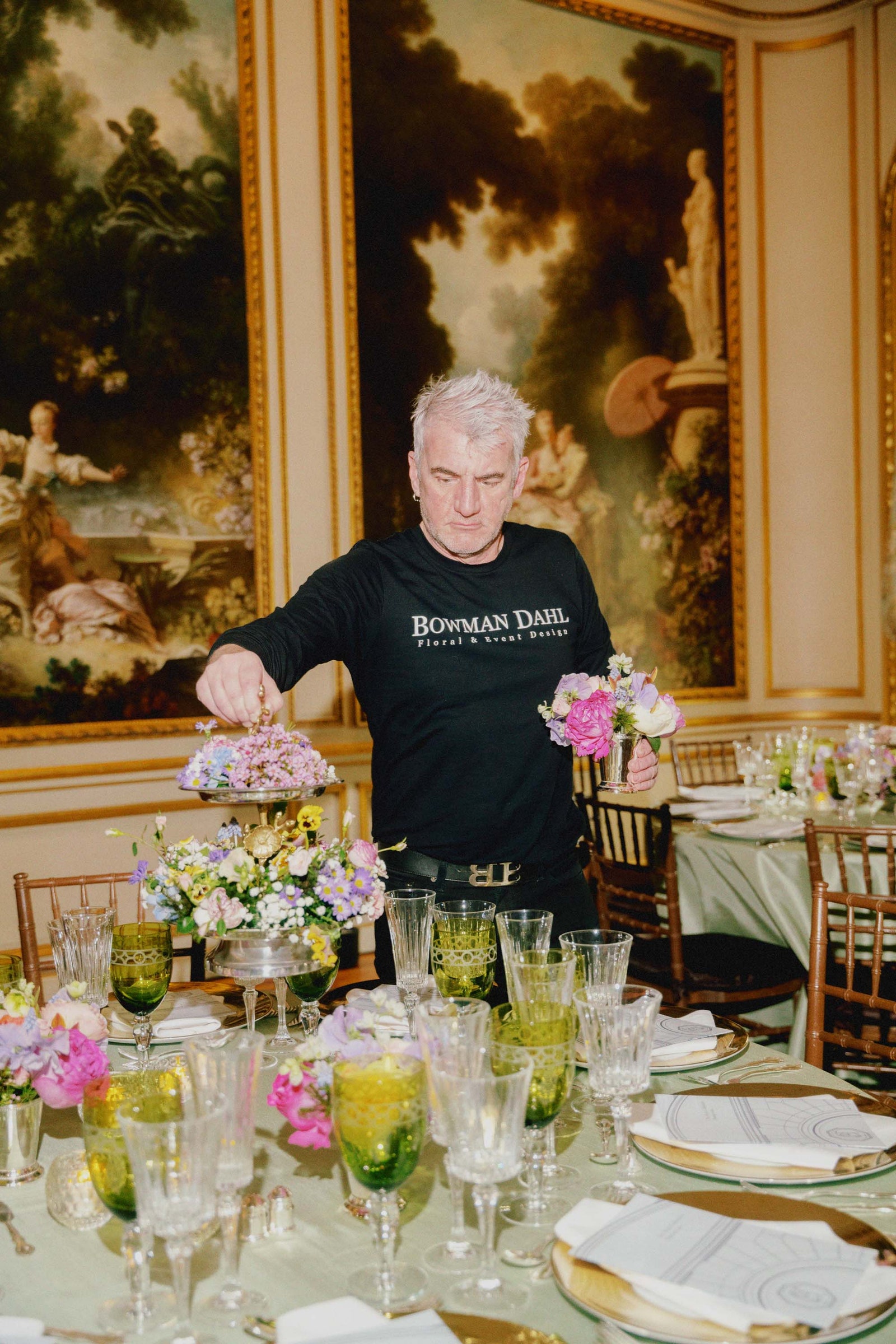 Images may contain architectural dining table furniture indoor dining table and flowers