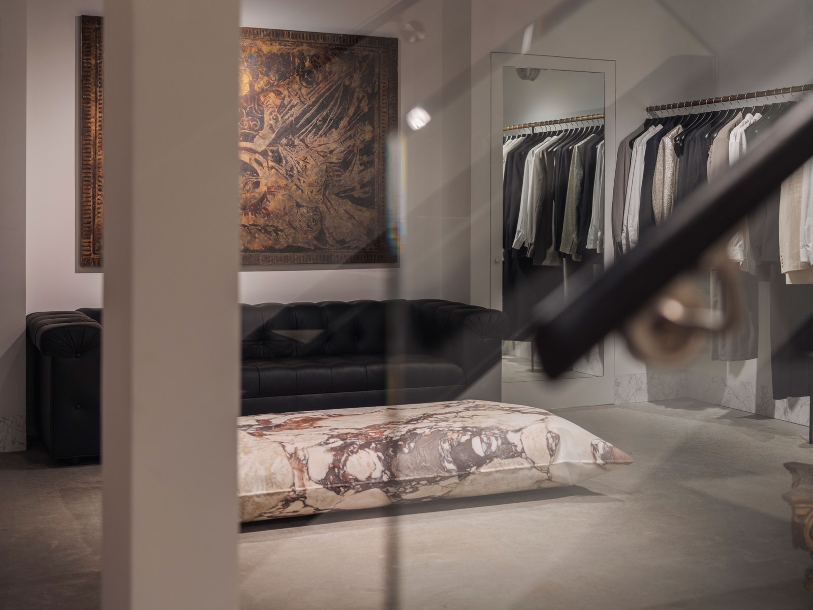 Images may contain furniture in interior dressing room walkin closet sofa and interior design