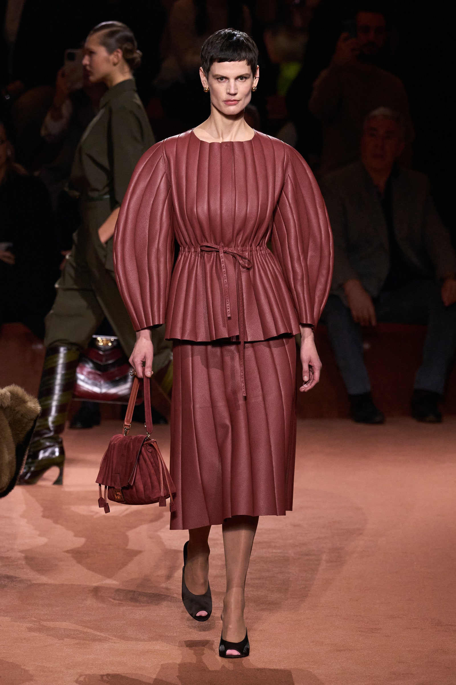 Image may contain saskia de brauw accessories bag handbag fashion clothing shoes adult and human