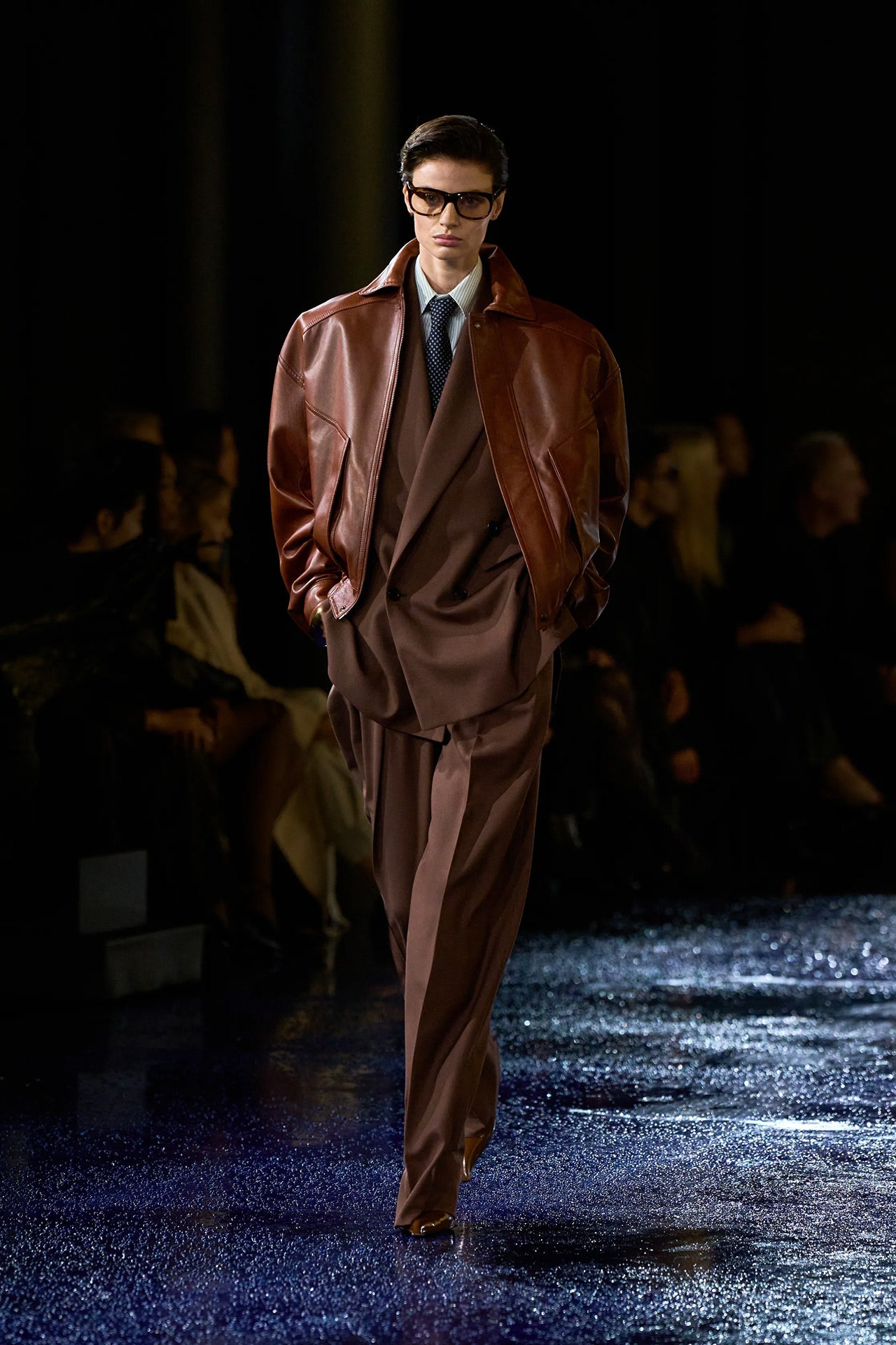 Images may contain fashionable clothing formal clothing adult accessories tie performers and solo performances