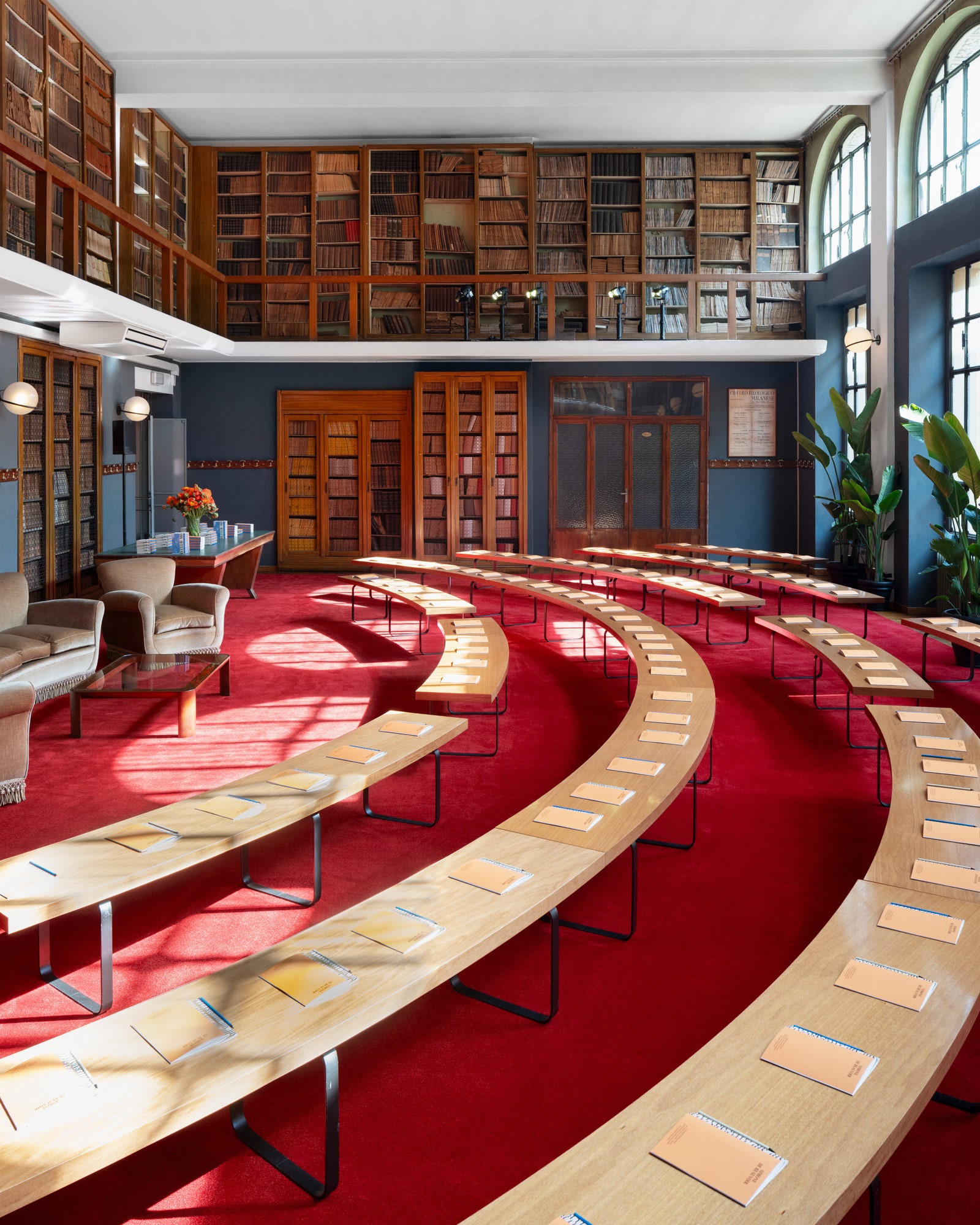 Images may contain man book publications in interior architecture classrooms and chairs