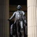 NEW YORK, NY - MAY 25: View of George Washington statue during the coronavirus pandemic in New York City on May 25, 2020. Government guidelines encourage masks in public places, with strong social distancing as all 50 states in the U.S. have begun to reopen gradually and slowly, after weeks of full-time measures to slow the spread of Covid-19. (Photo by Noam Galai/Getty Images)
