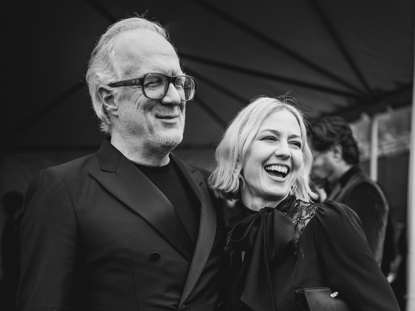 Images may contain Tracy Letts Carrie Coon costume formally wearing blazer and photography