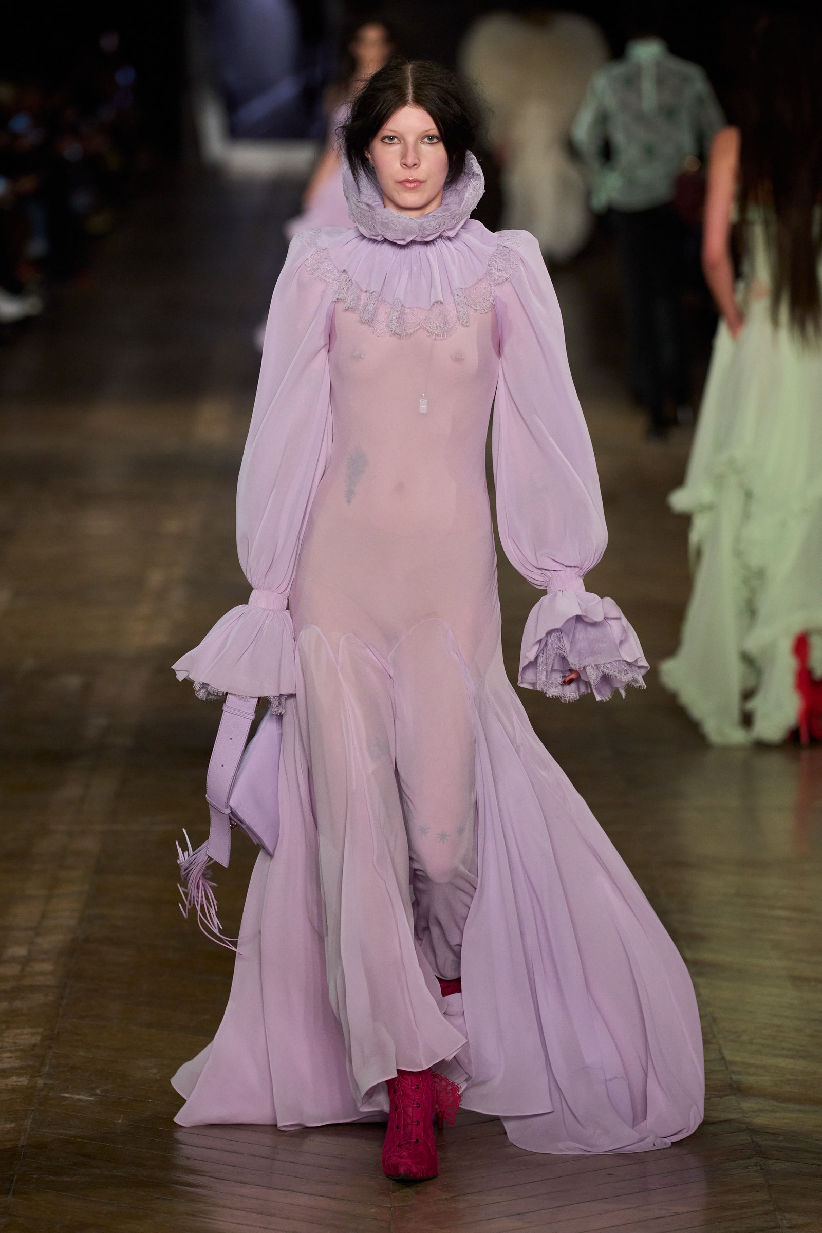 Images may contain fashion outfits dressed in adult wedding show solo costumes and kids