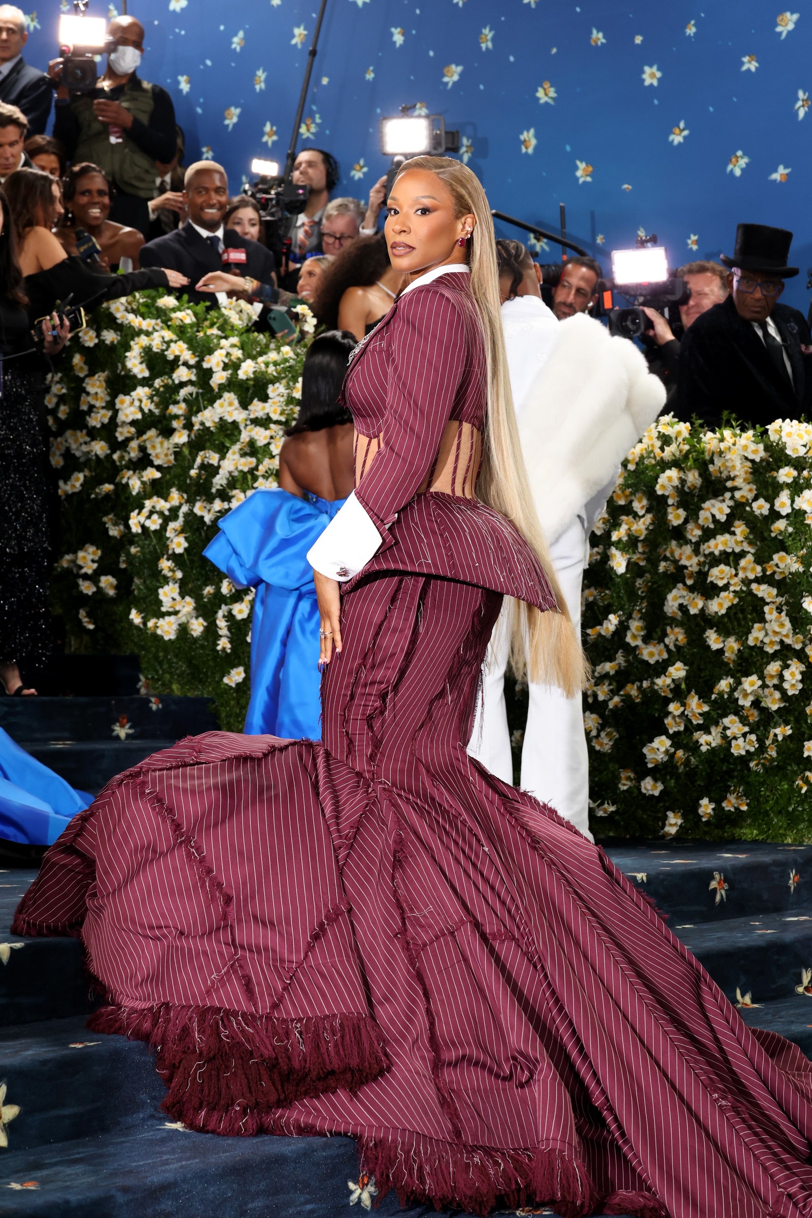 Images may contain Al Roker Deborah Roberts Paul Mitchell Ren Benko Ill Bill Personing Pressing Dress Fashion and Hat