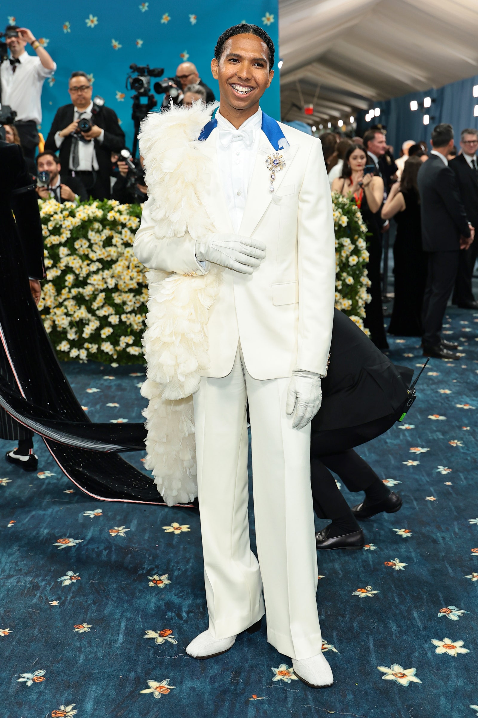 Images may contain Arijan Van Bavel Shahid Azmi clothing gloves shoes adult wedding and accessories