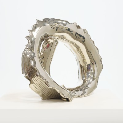 Lynda Benglis, Heart of Problem, 2024, White Tombstone Copper, 30