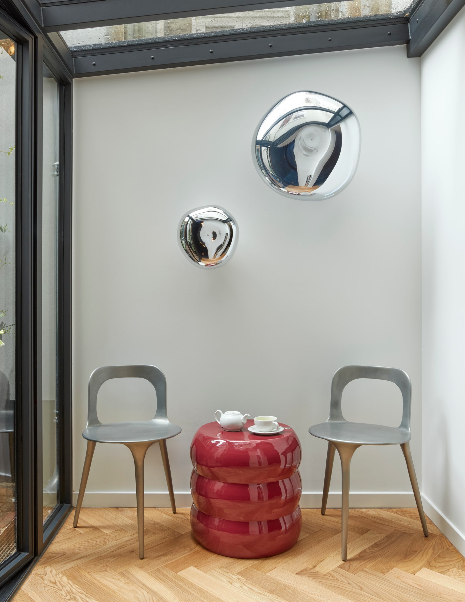 Images may contain interior design cup chairs and trays