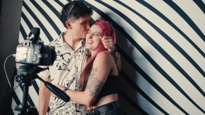 Fans commemorate their EDM festival weekend kickoff at Fisheye Photo Booth