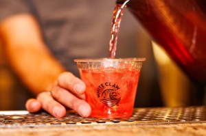 Bartender pours custom white Crow® vodka cocktail