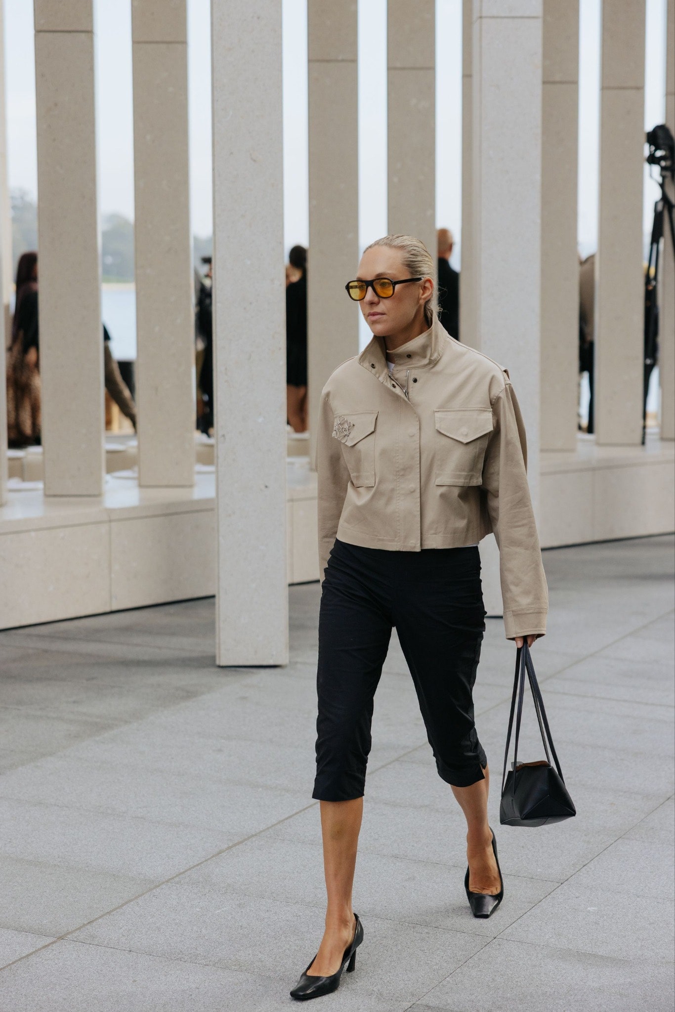 Images may contain ZoëListerClothing Pants Shoes Shoes Accessories Glass Adults and Bags