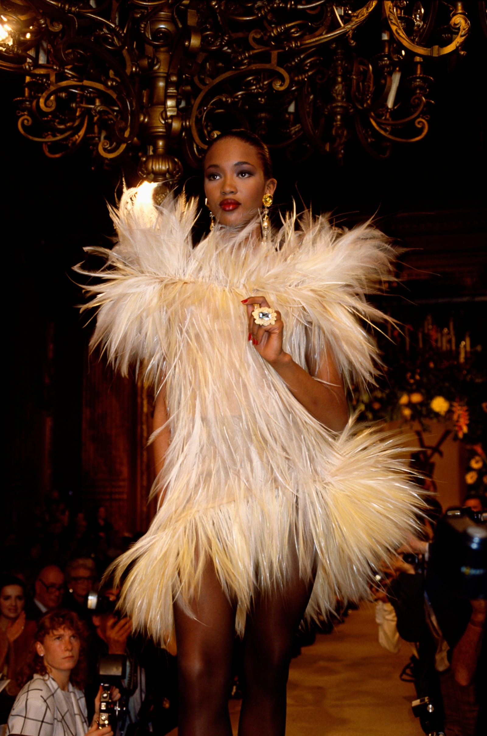 Images may contain Naomi Campbell Marta Gens Adult Fashion Dance Leisure Event Accessories and Packages