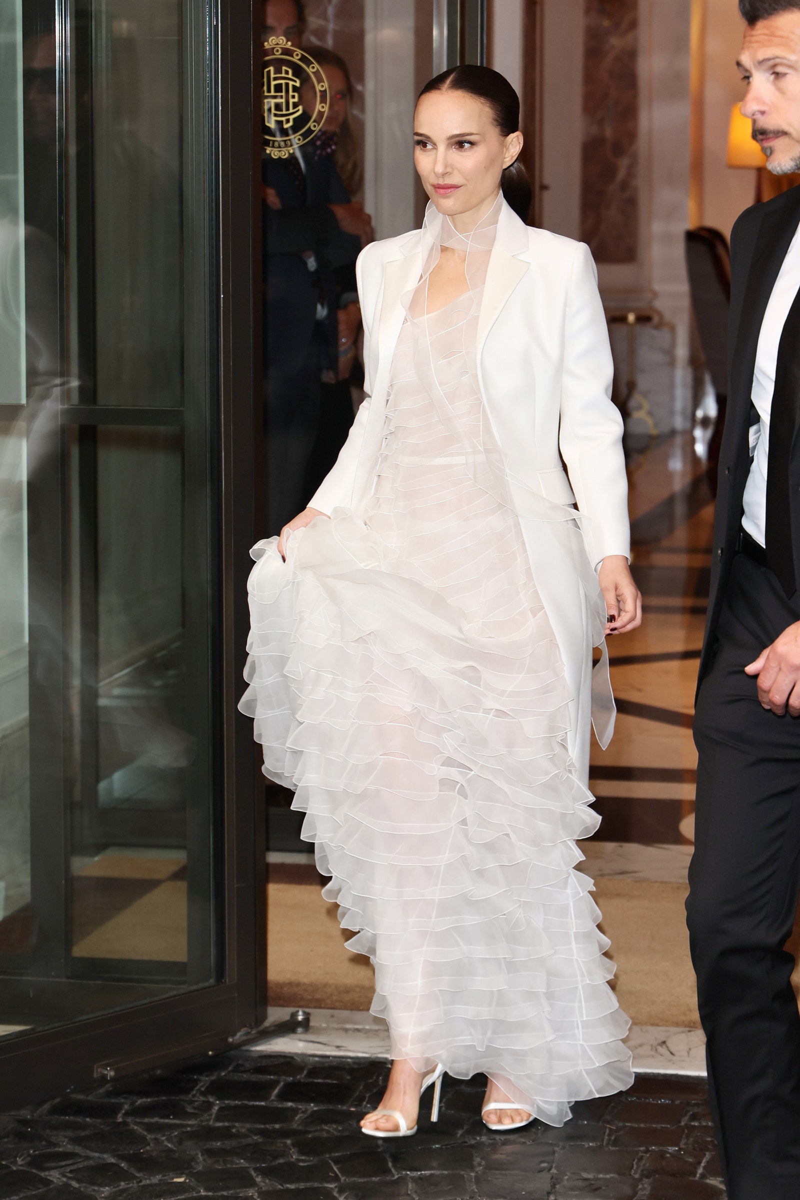 Images may contain Natalie Portman's formal dress and high heels adult dress and wedding