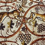 Hunting scene depicted in Be'er Shema Mosaic.