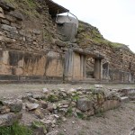 Archaeological monument of Chavín DeHuántar in the Peruvian Sera Mountains. The complex is filled with tunnels and is completely built of rock. It belongs to the Chavín culture, which is estimated to have a history of more than three thousand years.