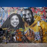 Artist Mr. Brainwash (2025), Mr. Artist in Los Angeles, California, depicts murals by Kobe Bryant and his daughter Gianna.
