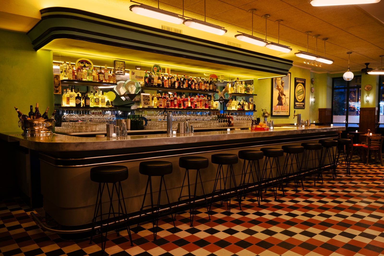 Images may contain bar light art paintings and people