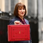 LONDON, England - October 30: Chancellor of the Exchequer Rachel Reeves took a photo with the red budget box when she left 11 Downing Street in London, England on November 30 to introduce the government's annual budget to the government. This is the first budget proposed by the New Labor government and Treasury Prime Minister Rachel Reeves. (Photo by Leon Neal/Getty Images)