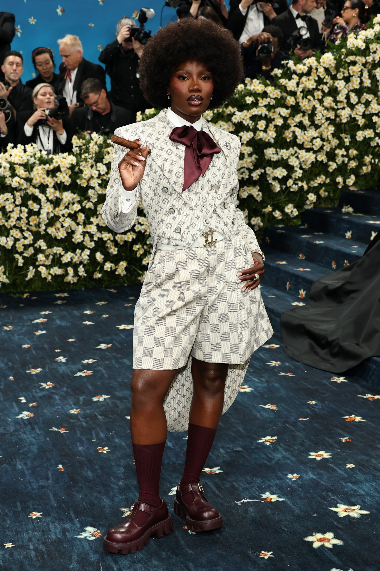 New York, New York, May 5 Doechii attended the 2025 Metropolitan Celebration to celebrate the metropolis' super tailored black style...