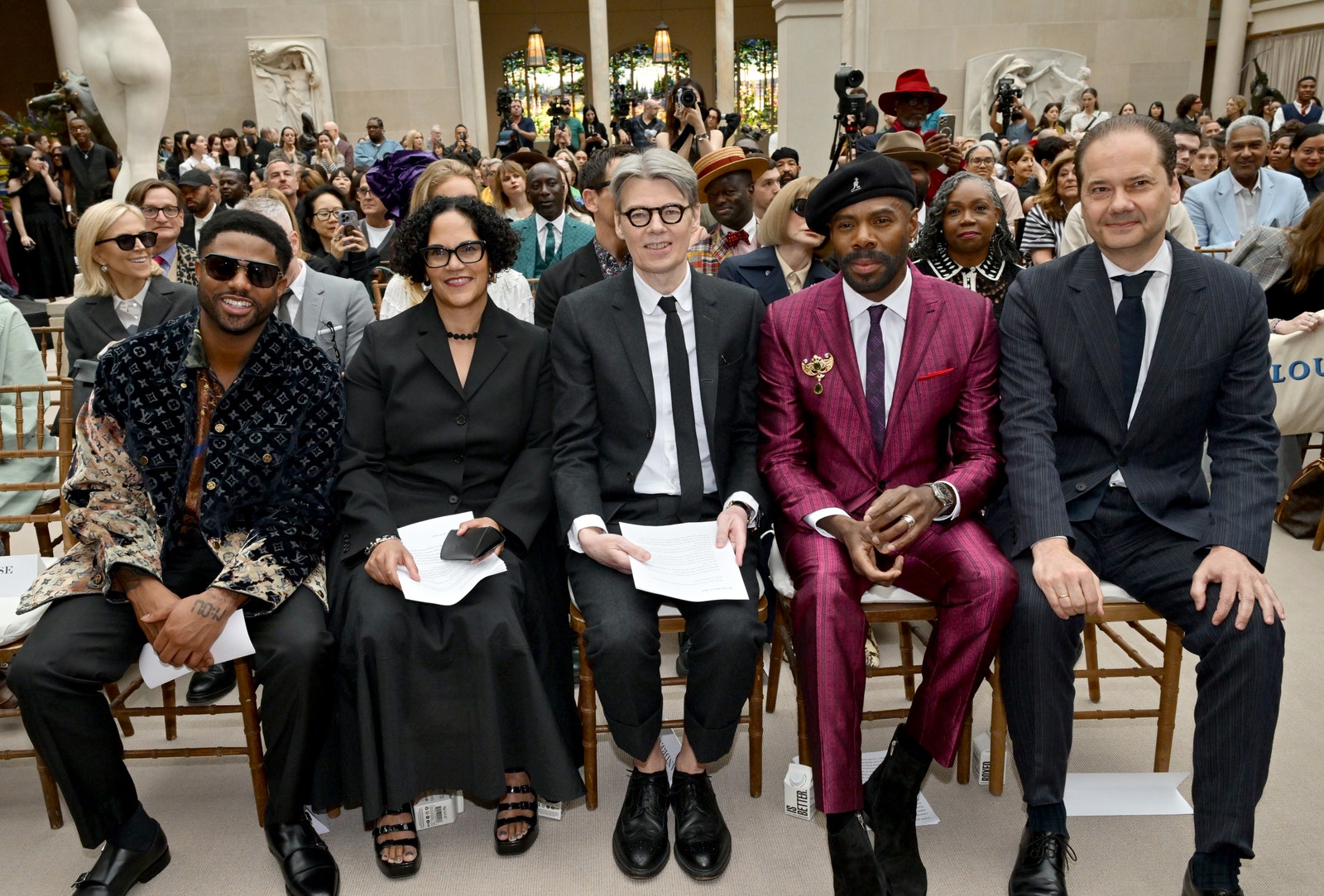 Images may contain Max Hollein Colman Domingo Andrew Bolton Tory Burch Andrew Bolton and Freddie Williams II