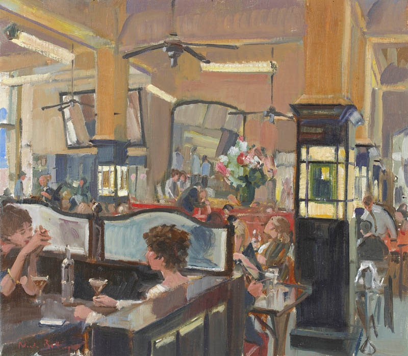 Images may contain art painting adult lamp indoor dining room accessories bracelets and jewelry