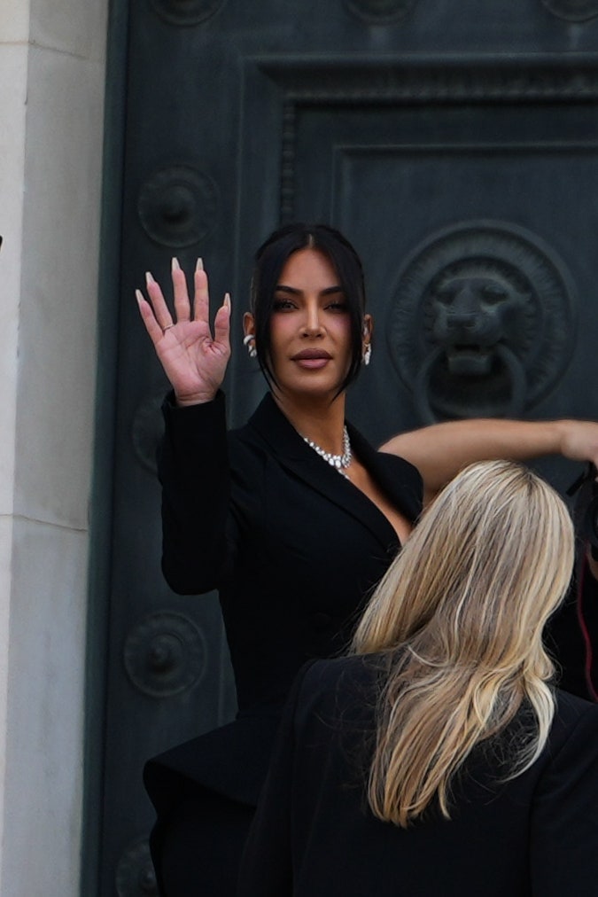 Images may contain Kim Kardashian adult facial photography portrait accessories jewelry and necklace