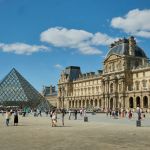 2024, the exterior of the Louvre Museum in Paris, France.