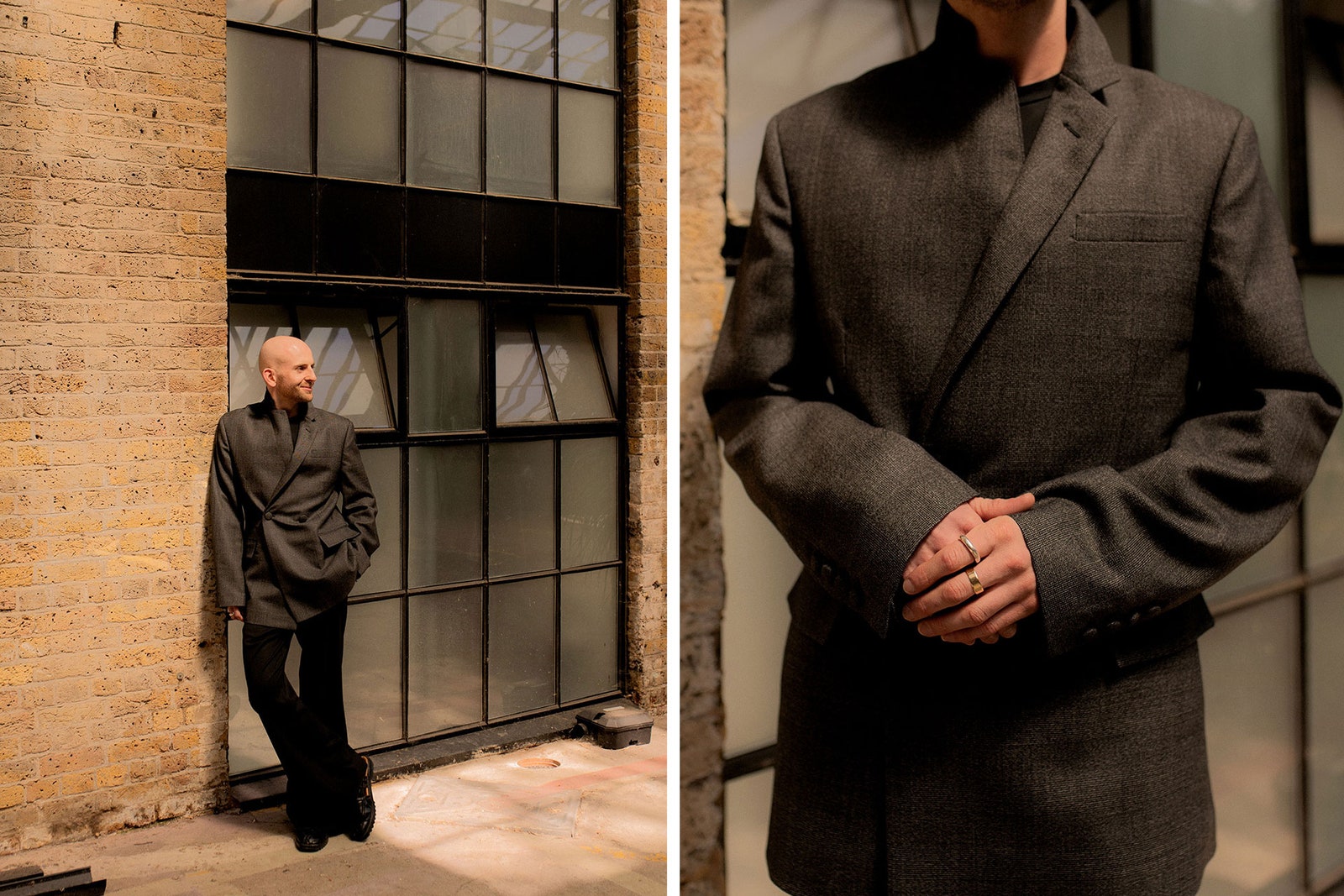 Images may contain clothing blazer formally wearing suit adult shoes shoes accessories and jewelry