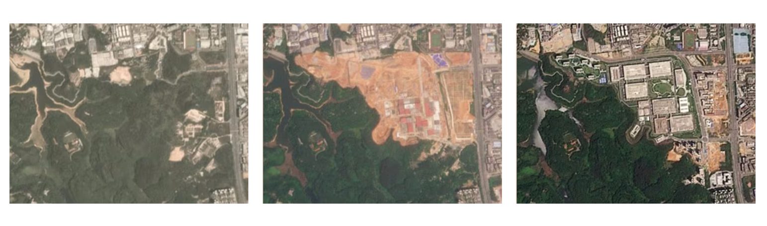 Huawei's bargaining facilities in Shenzhen are constantly expanding. Images through the Financial Age and Planet Lab