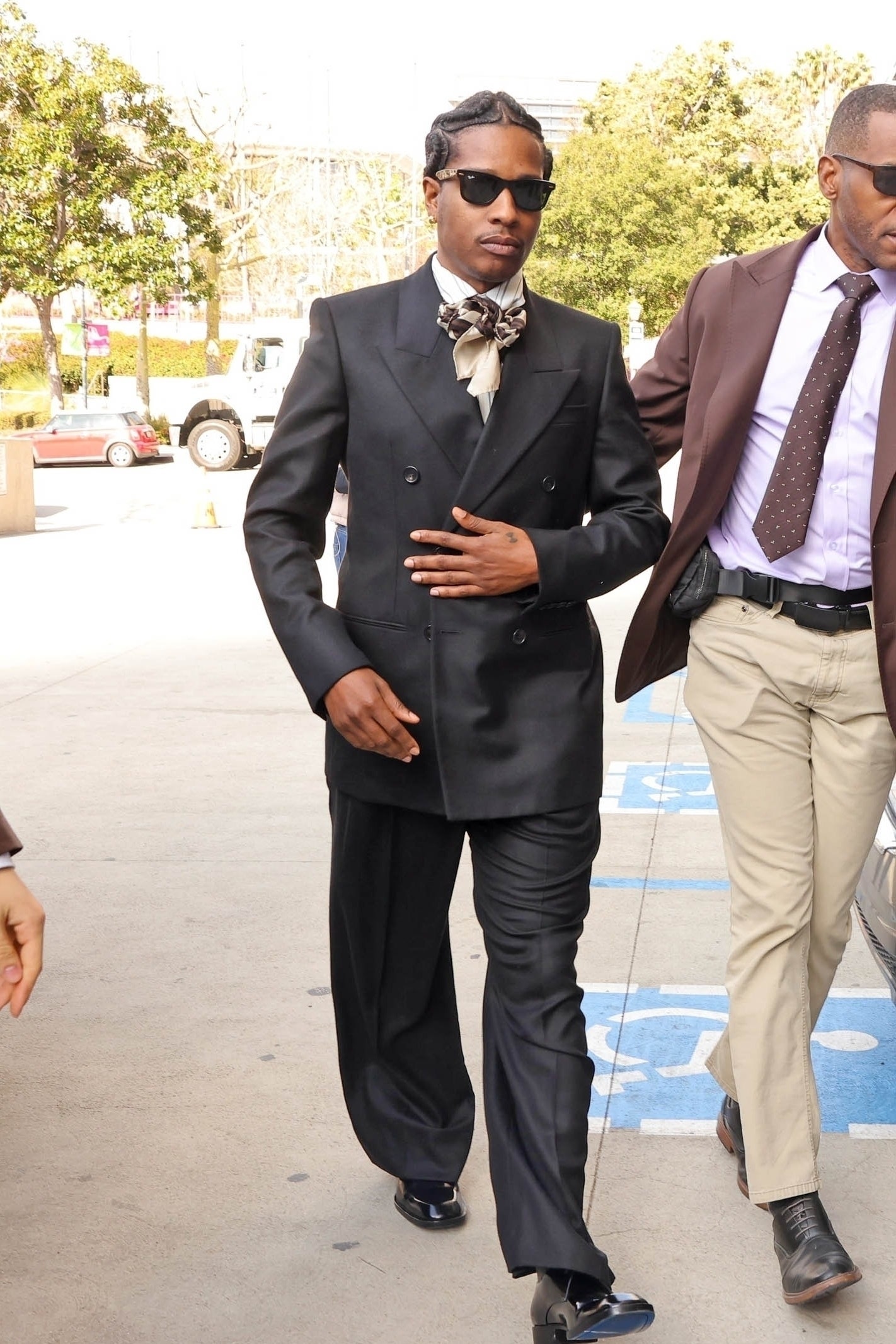Los Angeles CA Exclusive AAP Rocky arrived at the Clara Shortridge Foltz Criminal Justice Center 10 minutes late...